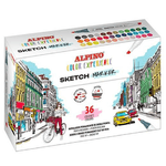 Alpino Set di Pennarelli Alpino Sketch Marker Doppia punta Multicolore (4 Unità)