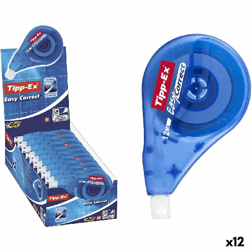 TIPP-EX Correttore a Nastro TIPP-EX Easy Correct 12 m 4,2 mm (12 Unità)