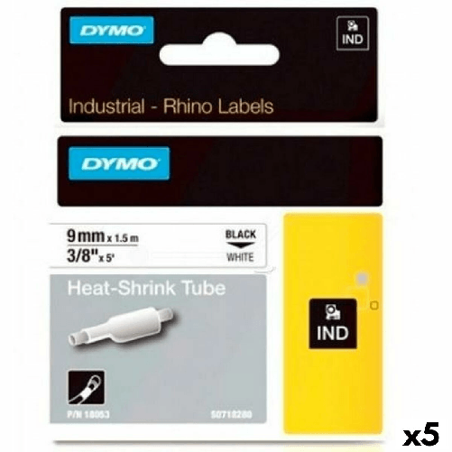 Dymo Nastro Laminato per Etichettatrici Dymo Rhino ID1-9 1,5 m 9 mm (5 Unità)