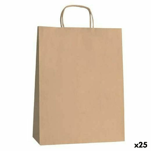 Fama Busta di Carta Fama Marrone Con manici 125 g/m² 26 x 10 x 35 cm (25 Unità)