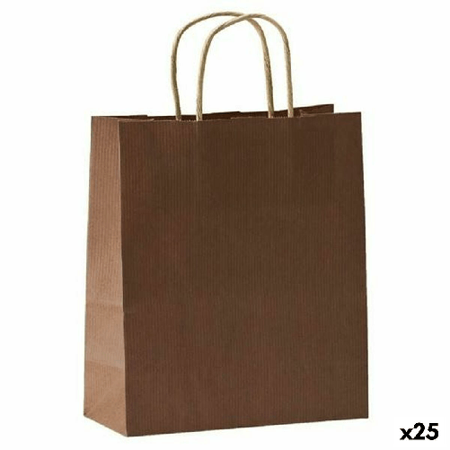 Fama Borse Fama Marrone scuro Con manici 125 g/m² 31 x 11 x 42 cm Rettangolare (25 Unità)