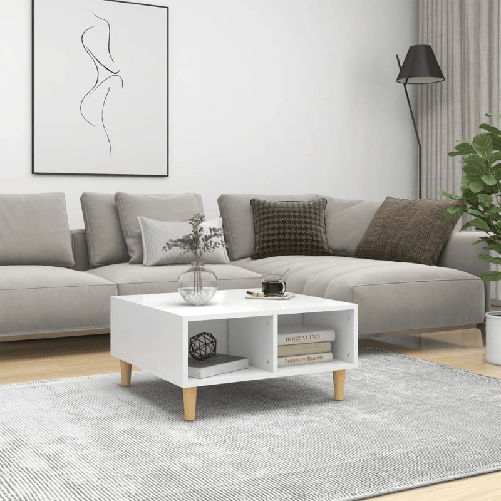VidaXL Tavolino da Salotto Bianco 60x60x30 cm in Legno Multistrato