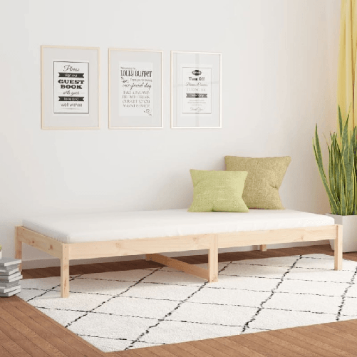 VidaXL Dormeuse senza Materasso 90x200 cm in Legno Massello di Pino