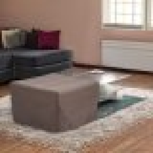Tezeta Pouf letto singolo pieghevole Vega tessuto colore tortora