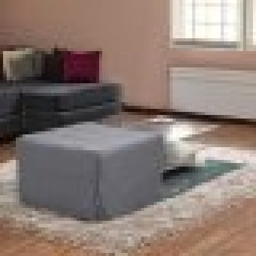Tezeta Pouf letto singolo pieghevole Vega tessuto colore grigio