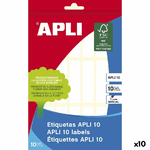 Apli Etichette Apli Bianco Carta 10 Fogli 13 x 50 mm (10 Unità)