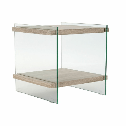 DKD Home Decor Comodino DKD Home Decor Cristallo MDF Vetro Temperato (50 x 50 x 49 cm)
