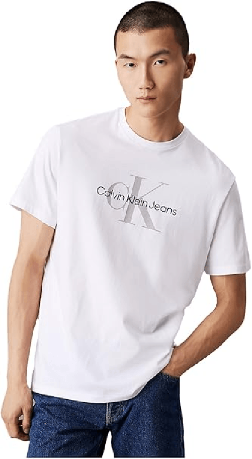 CALVIN KLEIN JEANS T SHIRT MAGLIA UOMO CALVIN KLEIN JEANS 00040EM286 COTONE BIANCO ORIGINAL PE 2025