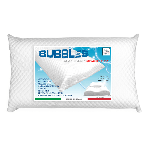 Tex family  BUBBLES Cuscino Cervicale Memory Foam - Ortopedico, Antiacaro, Anallergico