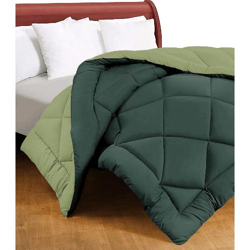 Tex family  Trapunta matrimoniale CaldoSogno double-face verde 300 gr/mq