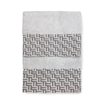 Tex family SET asciugamani con bordo FASHION Grigio in puro cotone Made in Italy
