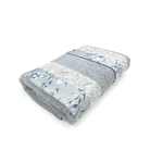 Tex family  Set Asciugamani 1+1 Pizzo Macramè Glicine Grigio, Puro Cotone, Made in Italy, Idea Regalo
