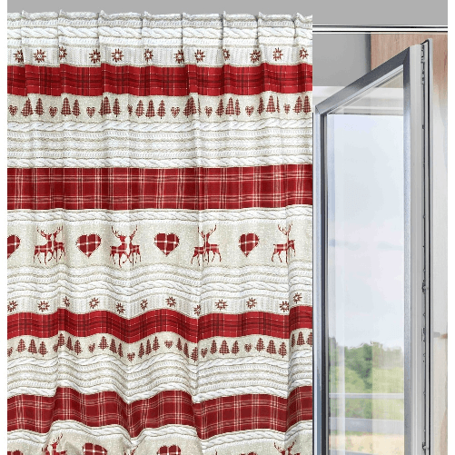 Tex family TENDA TIROLESE COASSOLO ROSSO in stile montanaro CM. 150X280 made in italy