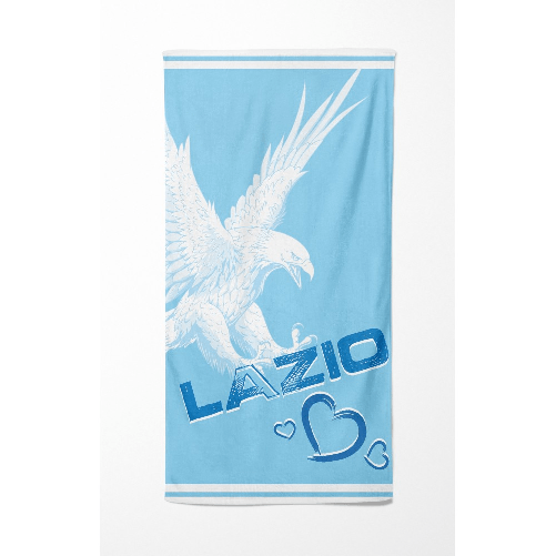 Tex family TELO MARE in spugna I Love LAZIO misura grande cm. 90 X 170