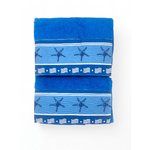 Tex family SET asciugamani con bordo Stelle Marine Blu in puro cotone Made in Italy