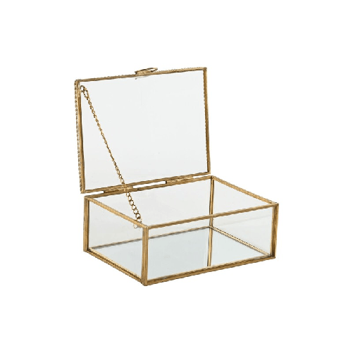 Home ESPRIT Scatola-Portagioie Home ESPRIT Dorato Metallo Cristallo 14 X 10,3 X 5,8 cm