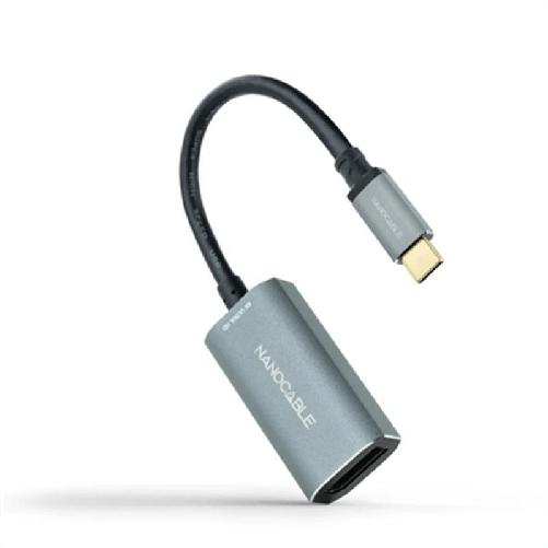 NANOCABLE Adattatore USB-C con DisplayPort NANOCABLE 10.16.4104-G Grigio 15 cm 8K Ultra HD