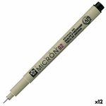 Talens Sakura Pennarelli Talens Sakura Pigma Micron 02 Nero (12 Unità)