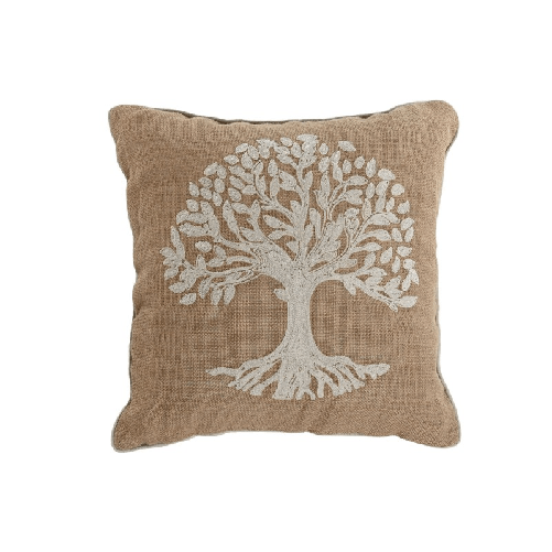 Home ESPRIT Cuscino Home ESPRIT Bianco Marrone Albero Romantico 45 x 15 x 45 cm (2 Unità)