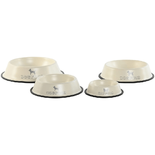 Home ESPRIT  Ciotola per cani Home ESPRIT Beige Gomma Metallo 200 ml 600 ml 700 ml 1 L 29 X 29 X 6,5 cm