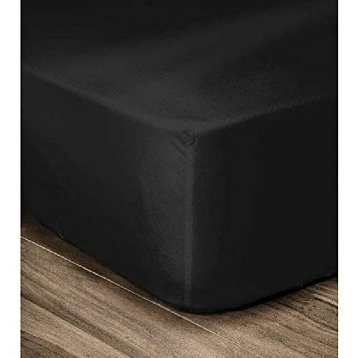 Lovely Home Lenzuolo con angoli Lovely Home Nero Letto matrimoniale 140 x 190 cm