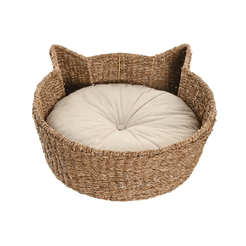 Home ESPRIT Letto per animali domestici Home ESPRIT Bianco Naturale Fibra naturale 55 X 45 X 18 CM