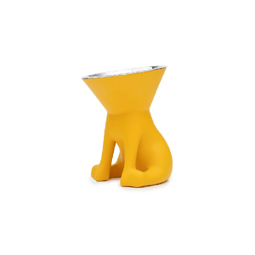 United Pets Ciotola per cani United Pets Elisabeth Yellow Acciaio inossidabile Polietilene 1 L