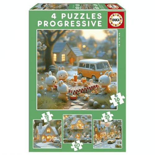 Educa Puzzle Educa Coniglio 12 Pezzi 16 Pezzi 20 Pezzi 25 Pezzi (4 Unità)