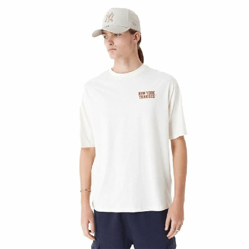 New Era Maglia a Maniche Corte Uomo New Era WORDMARK OS TEE NEYYAN 60435536 Bianco (M)