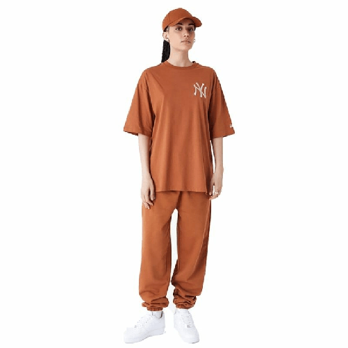 New Era Maglia a Maniche Corte Uomo New Era LEAGUE ESSNTLS LC OS TEE NEYYAN 60435552 Marrone (XL)