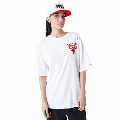New Era Maglia a Maniche Corte Uomo New Era SCRIPT OS TEE CHIBUL 60435518 Bianco (XL)