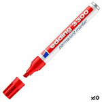 Edding Marcatore permanente Edding 3300 Rosso (10 Unità)