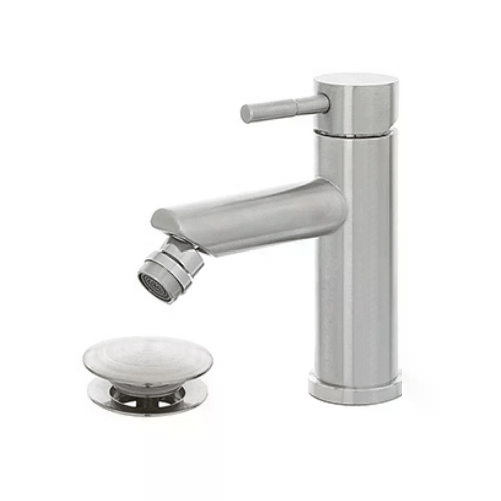 ZIK Rubinetto Bidet Miscelatore Monocomando Lavabo Bagno Moderno, con Piletta, Cromato