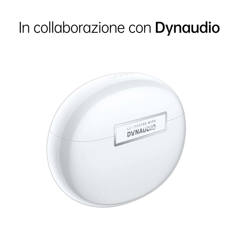 OPPO-EncoX2-Auricolari-True-Wireless-Qualita--by-Dynaudio-Bluetooth5.2-Ricarica-Wireless-Controlli-Touch-Cancellazione-del-rumore-40h-di-Autonomia-Android-e-iOS-IP54-Bianco-Versione-Italiana-