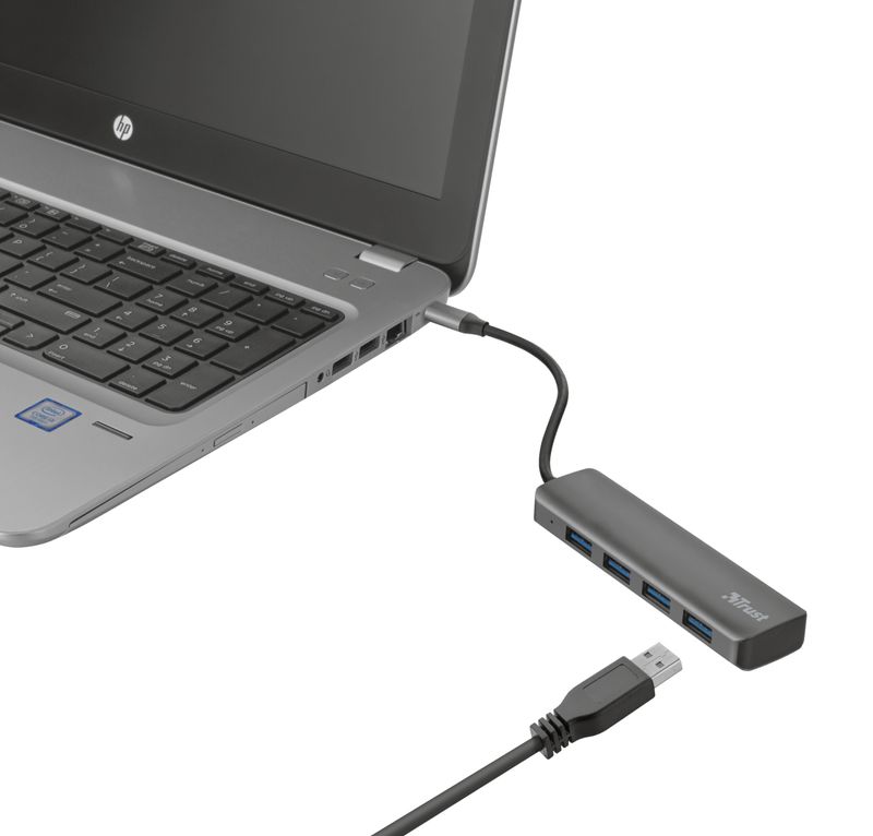 Trust-23328-hub-di-interfaccia-USB-3.0--3.1-Gen-1--Type-A-5000-Mbit-s-Grigio