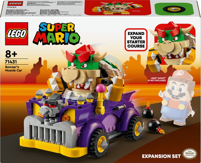 LEGO-Super-Mario-71431-Pack-di-Espansione-Il-Bolide-di-Bowser-Giochi-Bambini-8--Anni-con-Personaggio-e-Macchina-Giocattolo