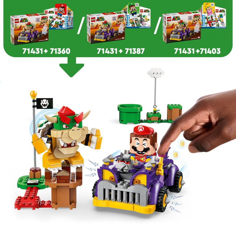 LEGO-Super-Mario-71431-Pack-di-Espansione-Il-Bolide-di-Bowser-Giochi-Bambini-8--Anni-con-Personaggio-e-Macchina-Giocattolo