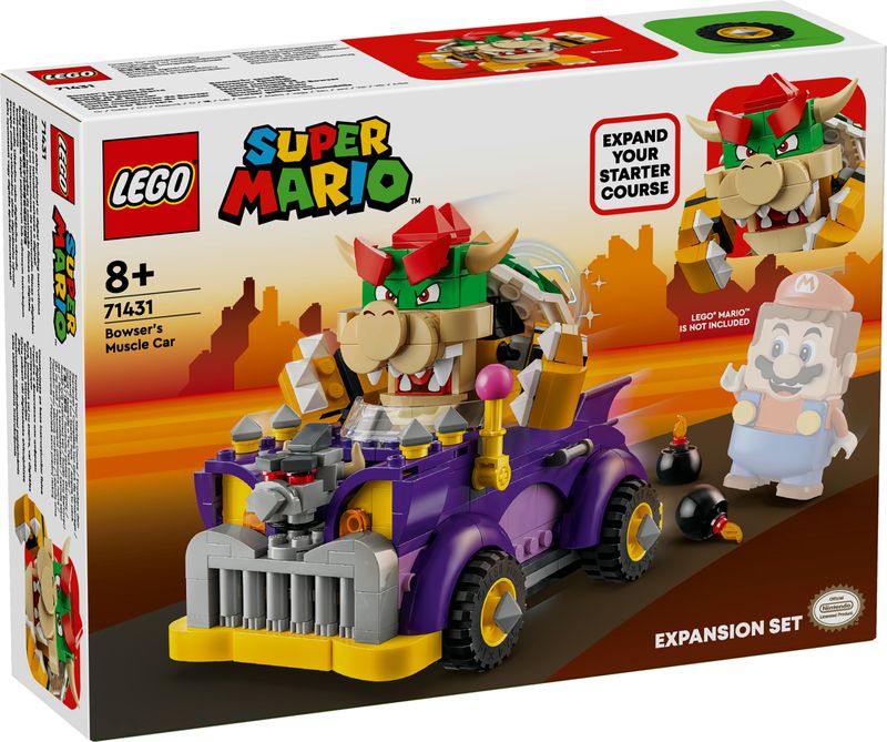 LEGO-Super-Mario-71431-Pack-di-Espansione-Il-Bolide-di-Bowser-Giochi-Bambini-8--Anni-con-Personaggio-e-Macchina-Giocattolo