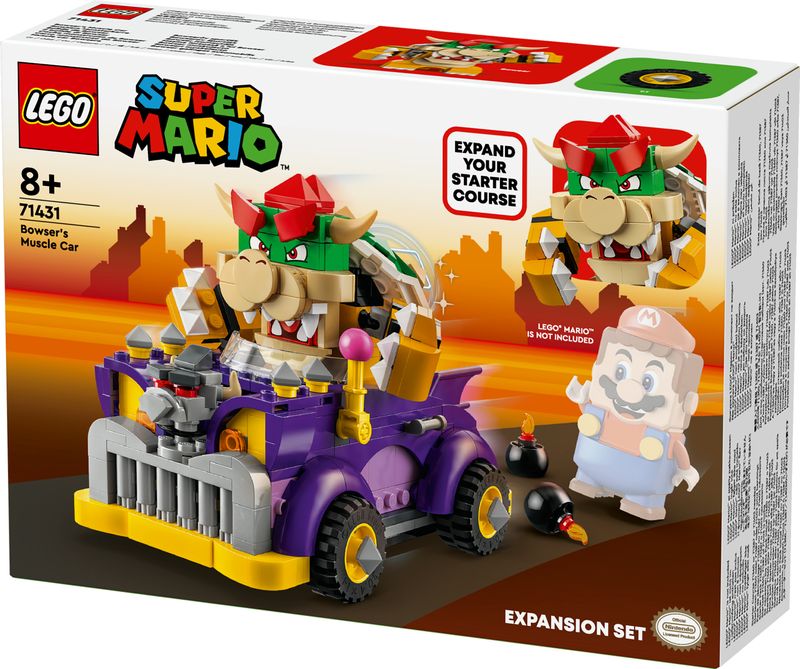 LEGO-Super-Mario-71431-Pack-di-Espansione-Il-Bolide-di-Bowser-Giochi-Bambini-8--Anni-con-Personaggio-e-Macchina-Giocattolo