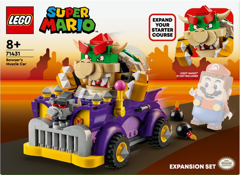 LEGO-Super-Mario-71431-Pack-di-Espansione-Il-Bolide-di-Bowser-Giochi-Bambini-8--Anni-con-Personaggio-e-Macchina-Giocattolo