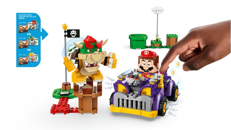 LEGO-Super-Mario-71431-Pack-di-Espansione-Il-Bolide-di-Bowser-Giochi-Bambini-8--Anni-con-Personaggio-e-Macchina-Giocattolo