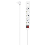 Hama 00223183 prolunghe e multiple 1,4 m 5 presa(e) AC Interno Bianco