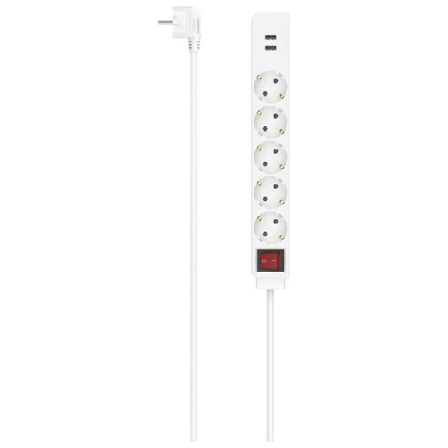 Hama-00223183-prolunghe-e-multiple-14-m-5-presa-e--AC-Interno-Bianco