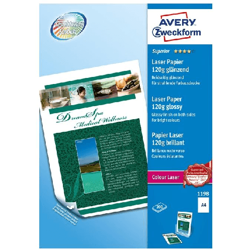 Avery-Premium-Colour-Laser-Photo-Paper-120-g-m²-carta-inkjet-A4--210x297-mm--Lucida-Bianco