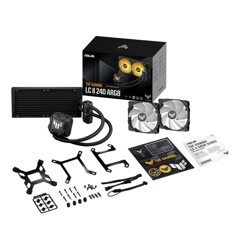 ASUS-TUF-GAMING-LC-II-240-ARGB-Processore-Liquid-cooling-kit-12-cm-Nero