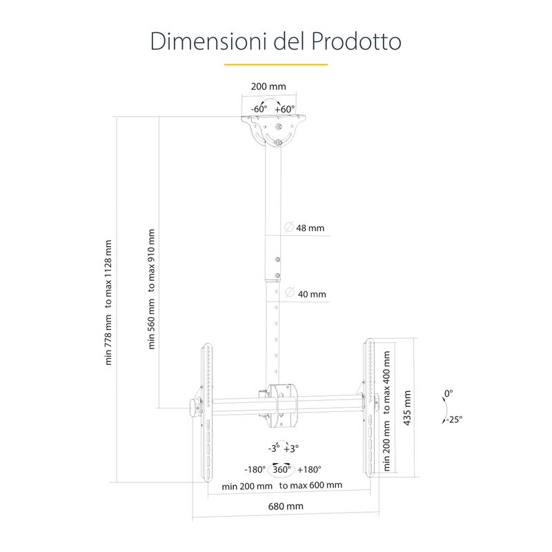 StarTech.com-Supporto-da-Soffitto-per-TV-a-schermo-piatto---VESA---Multidirezionale