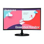 Samsung S24C360EAU Essential Curved Monitor 61cm (24 Zoll) (Full HD, VA, 4ms, HDMI, VGA, FreeSync, 75Hz)