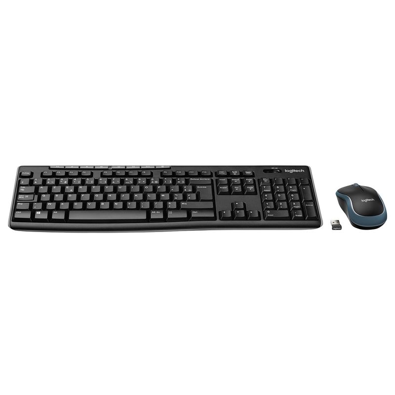 Logitech-Wireless-Combo-MK270-tastiera-Mouse-incluso-USB-AZERTY-Belga-Nero