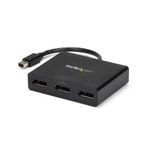 StarTech.com Adattatore multi monitor a 3 porte - Mini DisplayPort a DisplayPort MST Hub, doppio 4K 30Hz e 1x 1080p