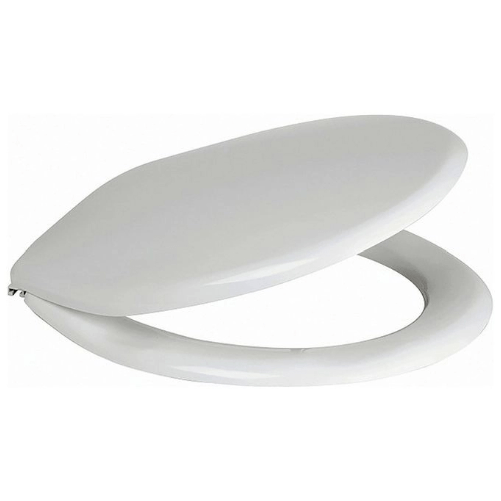 TECOM Sedile wc universale termoindurente bianco cerniere acciaio inox sgancio rapido